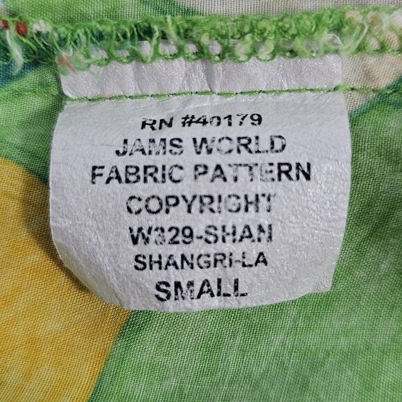 Jams World Shangri-La Tropical Floral Rayon Dress Small Made in Hawaii - Picture 4 of 7